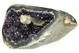 Purple Amethyst Geode With Calcite Crystals - Artigas, Uruguay #153439-2